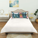 Bokkoy Soft and Silky Satin Pillow Case with Cute Cartoon Dachshunds Wrinkle Resistance for Standard, Queen, and King Sizes - Single Pack Sales Bokkoy