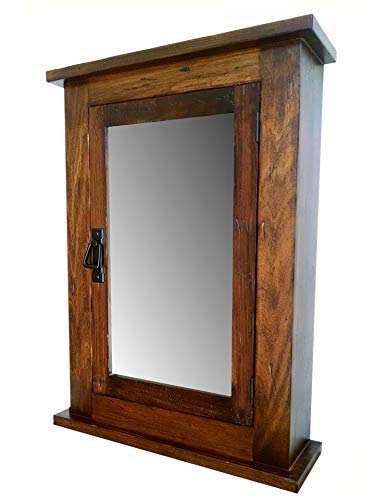 Dijkoo ZyduzscAT NUOTIRUIS Primitive Mission Medicine Cabinet/Surface Mount/Distressed Medium Finish/Solid Wood & Handmade C D&E Wood Craft Cabinets