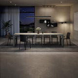 Mobili Fiver, First, Extendable Console Table 17.7(120) x35.4 in, Concrete Effect, Grey, for 4-14 People, Space-Saving Dining Table, Italian Furniture Mobili Fiver