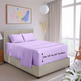 Hearth & Harbor Extra Deep Pocket Queen Size Sheet Set - 4 Piece Ultra Soft & Breathable Bed Sheets Set - Fits Up to 24" Mattress - Hotel Luxury Bed Sheet Set, Lavender Hearth & Harbor