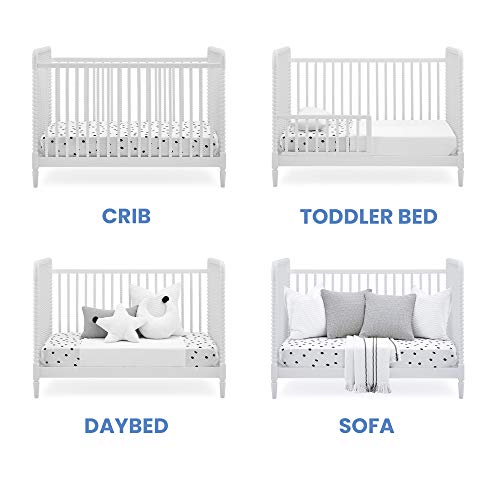 Delta Children Saint 4-in-1 Convertible Crib - Greenguard Gold Certified, Bianca White