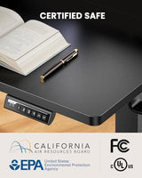 ErGear Large Electric Standing Desk with Keyboard Tray, 63x28 Inches Adjustable Height Sit Stand Up Desk, Home Office Desk Computer Workstation, Black ErGear