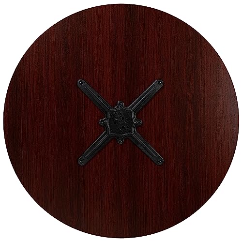 Flash Furniture Chapman 36" Round Multi-Purpose Conference Table in Mahogany - WoodArtSupply