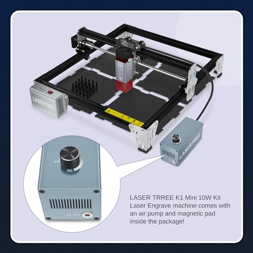 LASER TREE Laser Engraver Machine,10W Output Power, Higher Accuracy Laser Engraving Machine with Air Assist Pump, Eye Protection Laser Module, Laser Engraver for Wood and Metal, Acrylic, Leather LASER TREE