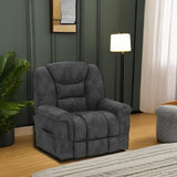 ANJ Rocking Recliner Chair Oversized Swivel Rocker Recliners, Comfy Glider Rocking Chairs for Big Man, Extra Wide Recliners Overstuffed Reclining Chair for Living Room, Grey ANJ