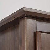 Shaker 2-Door Solid Wood Armoire Espresso Finish - 41x72x22 Brown Mission Craftsman Transitional Pine Includes Hardware Unknown