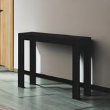Plank+Beam Modern Solid Wood Console Table, 46.25 Inch, Sofa Table, Narrow Entryway Table for Hallway, Behind The Couch, Living Room, Foyer, Easy Assembly, Black Plank+Beam