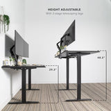 Mount-It! 72" Dual Motor Standing Desk – Large Electric Height Adjustable Executive Sit Stand Desk with Memory Presets, Black Frame & Black Top Mount-It!