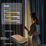 Doeiez Room Divider Blackout Curtains Flexible Sliding Tracks Sets Ceiling Mounted Rod Window Curtain Privacy Separation for Bedroom Living Rooms,1 Panel Khaki Drape and Black Track Set-W72xH84 in Doeiez