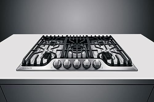 FRIGIDAIRE Professional 30-Inch Gas Cooktop, Stainless Steel, 5 Burners, Liquid Propane Convertible, FPGC3077RS Frigidaire