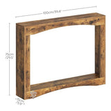 YATINEY Narrow Console Table, 5.9'' Thin Entryway Table, Behind Couch Table for Small Spaces, Small Farmhouse Hallway Table, for Living Room, Hallway, Foyer, Rustic Brown CT19RR YATINEY