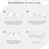 Opoiar Futon Sofa Bed Convertible Memory Foam Couch Bed, Modern Sleeper Sofa with Adjustable Armrests&Backrests, Christmas Futon Sets for Compact Living Spaces Office Dorm Bonus Room,Grey Opoiar