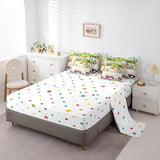 Tractor 7 Piece Bedding Sets Boys Queen, Toddler Kids Cute Cartoon Farm Animals Comforter Set & Sheets Set Farmhouse Bed Set with Comforter, Sheet Set, Pillowcases & Pillow Covers - Soft Breathable Feelyou