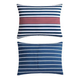 Nautica - Twin/Twin XL Comforter Set, Super Soft Woven Bedding with a Medium-Weight Feel for Year Round Use, 2 Piece Bed Set with Matching Pillowcase (Kennedy Stripe Navy) Nautica