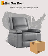 Garvee Power Lift Recliner Chair - Heat and Massage, PU Leather Electric Lift Recliner for Elderly & Mobility Impaired，Reclining Sofa with Side Pocket for Living Room