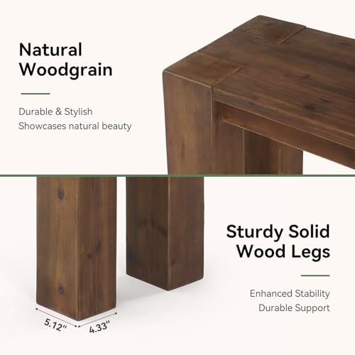 TRIBEWOOD Solid Wood Console Table for Entryway, 70.9-Inch Extra Long Farmhouse Sofa Table Behind Couch, for Living Room, Foyer, Hallway, Entrance, Rustic Brown TRIBEWOOD