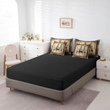 Erosebridal Rustic Deer Comforter Set 7 Piece Farmhouse Cabin Bed in A Bag King Western Woodland Wildlife Bedding Comforter Sets for Kids Boys Adults Men Black Retro Country Animal Bed Set Erosebridal