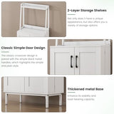 Semoic 51" Pantry Cabinet, Kitchen Storage Cabinet with Storage Shelves, Modern Kitchen Hutch with Microwave Stand, Adjustable Shelves, Food Pantry Cabinet for Dining Room (White) Semoic