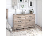 Bush Furniture Bedroom River Brook 6 Drawer Dresser, Barnwood Bush Business Furniture