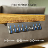 YDN L Shaped Standing Desk, Electric Standing Desks L Shape Adjustable Height Dual Motor, 63 x 55 Inch Corner Standing Desks with Splice Board for Home Office, Large Standing Desk, Rustic Brown YDN