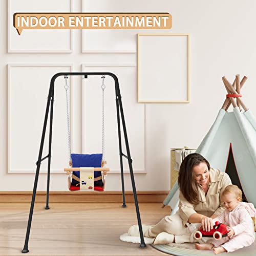 Swing Stand for Kids,Baby Swing Frame, Toddler A-Frame Metal Swing Sets for Backyard, Outdoor Indoor Heavy Duty Swing Set, Fits for Most of The Toddlers Swings RAGOZONERY