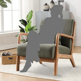 IOMOR Accent Chair Mid Century Modern Chair Linen Fabric Living Room Chairs with Solid Wood Frame Comfy Upholstered and Lumbar Pillow Reading Side Chair Easy Assembly for Bedroom Room (1, Linen Green) IOMOR