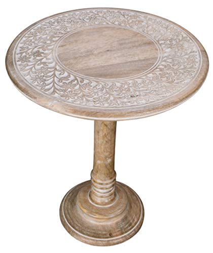 Coffee Tablec Coffee Table for living room, Wooden End Table, Small Table, Night Stand, Side Table, Bedside Table, Entry Table, Side Table for Magazine, Books & Plants-18 x22 White Wash The Wooden Town