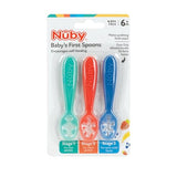 Nuby Baby's First Spoons Set - (3-Pack) Feeding Utensils for Babies - 6+ Months Nuby
