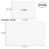 4 Pack Blank Magnetic Car Signs, Rounded Corners Blank Car Magnet Set for Advertise Business, Cover Company Logo (for HOA), Prevent Car Scratches and Dents (12"X 17",11.7" x 8.27") KATISHYRO