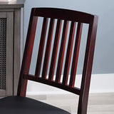 Linon Darwin Mission Back Folding Chair in a Set of Two, Espresso Linon