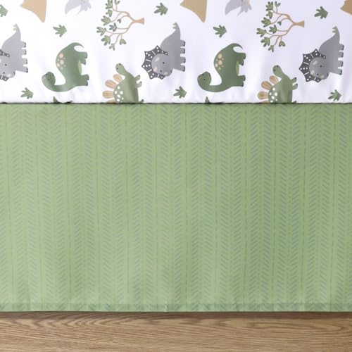 The Peanutshell 3 Piece Baby Crib Bedding Set for Boys - Newborn, Infant & Toddler Nursery Bed Set Decor with Fitted Crib Sheet, Dust Ruffle Comforter - Dinosaur Dreams The Peanutshell