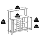 Winsome Beynac Bar Cappuccino Wine Cabinet Winsome