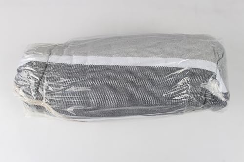 MOSFiATA Hammocks Portable Camping Hammock Upgraded 550lb Comfortable Fabric Hammock with Two Anti Roll Balance Beam and Sturdy Tree Straps for Camping, Patio, Backyard, Outdoor （Gray White） MOSFiATA