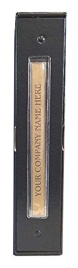 HUBCO 3-Ring Business Binder Portfolio with Company Name Tag Insert and Slipcase (Black) Hubco