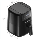 CHEFMAN 2 Qt Mini Air Fryer – Digital Space-Saving Compact Air Fryer with Nonstick and Dishwasher Safe Basket, Quick & Easy Meals in Minutes, Features Digital Timer and Shake Reminder – Black Chefman