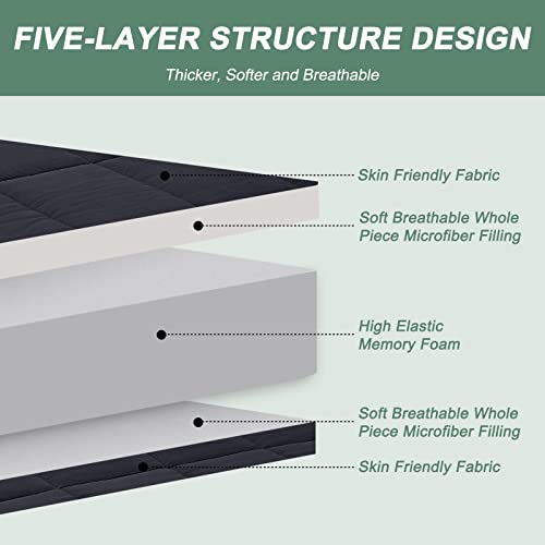 LILYPELLE Twin Size Futon Mattress - Extra Thick Japanese Floor Mattress, Foldable Roll Up Mattress Sleeping Tatami Mat Floor Lounger Guest Bed, Easy to Store and Portable for Camping LILYPELLE