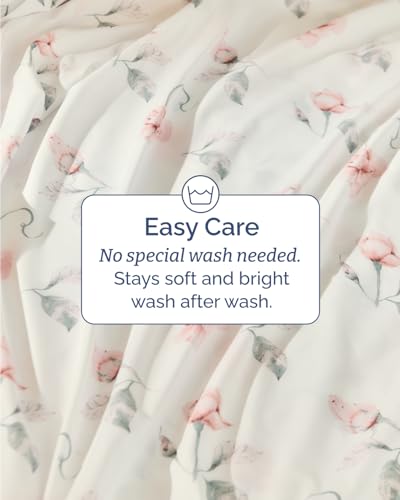 Floral Sheets - Floral Rose Bed Sheet Set - 1 Flat, 1 Fitted & 2 Pillowcases w/ Deep Pockets - Comfy, Wrinkle & Fade Free - Boho Botanical Bedding - Ultra-Soft, Breathable & Cooling - Full Size Set CGK Unlimited