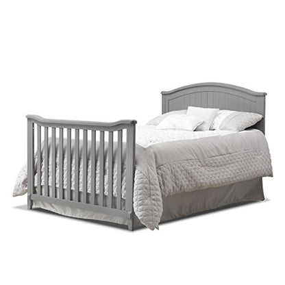 Sorelle Furniture Fairview Crib, Classic 4-in-1 Convertible Crib, Made of Wood, Non-Toxic Finish, Wooden Baby Bed, Toddler Bed, Child’s Daybed and Full-Size Bed, Nursery Furniture -Gray - WoodArtSupply