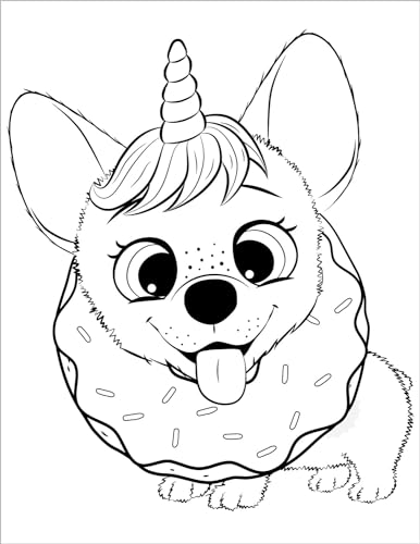 Cute Dogs Coloring Book for Kids Ages 4-8: Adorable Cartoon Dogs & Puppies WoodArtSupply