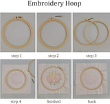 Meecaa Bird Flower Animal Embroidery Kit Starter Set, Hand Embroidery Set,Pattern Printed Cross Stitch Set for Beginner Adults, with Embroidery Hoop and Instructions (Bird 1)