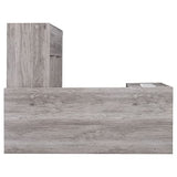 Coaster Home Furnishings Yvette L-Shape Grey Driftwood Office Desk (801516) Coaster Home Furnishings