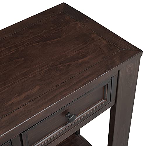 Merax Long Console Table with 4 Storage Drawers, Farmhouse Entryway Table with Open Shelf, 63 Inch Sofa Table Behind Couch, for Hallway Living Room Foyer, Espresso Merax