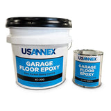 USANNEX Garage Floor Epoxy - 100% Epoxy Resins - Heavy Duty Floor Coating, Floor Sealer - Ideal for Garage Floor (Dark Gray) USANNEX