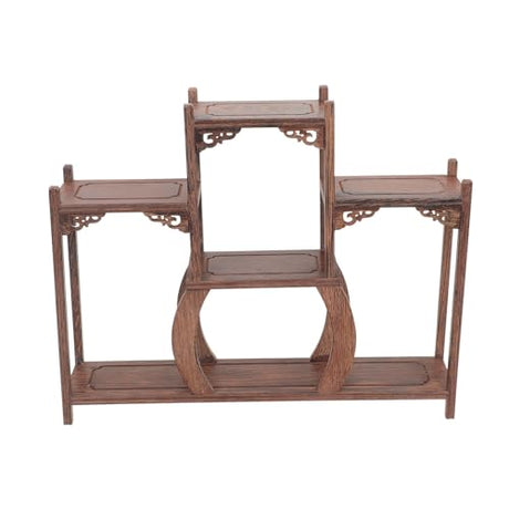 Cabilock Home Decor Home Decor Stand Coffee Table Desk Wooden Display Rack Wooden Display Base Oriental Plant Holder Curio Stand Curio Storage Rack Cabilock