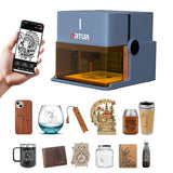 Ortur R1 5000mW Portable Laser Engraver and Cutter, Class 1 Foldable Laser Engraver, Exquisite Gift Box Packaging, APP Control Laser Engraver for Wood, Leather, Glass, Cloth (Misty Blue) Ortur