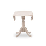 East West Furniture DMT-ABC-TP Dublin Kitchen Dining Table - a Round Wooden Table Top with Dropleaf & Pedestal Base, 42x42 Inch, Wirebrushed Buttercream East West Furniture