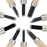 OriGlam 10pcs Professional Wood Carving Chisel Set, Carbon Steel Wood Carving Tools, Woodworking Chisels Wood Chisel Kits, Power Grip Carving Tools Great for Carving Woodworking Beginners & Kids OriGlam