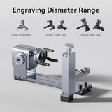 Longer RAY5 40000mW Laser Engraver with Air Assist Kit, 4-in-1 Rotary Roller, and 16 Pcs Raiser, High Precision Laser Cutter and Engraver for Wood, Metal, Acrylic, Cylindrical Objects, Tumblers Longer