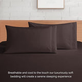 Elegant Comfort Luxury 1500 Premium Hotel Quality Microfiber 4-Piece Sheet Set - Soft, All Around Elastic 18-24 Inches Deep Fitted Sheet - Extra Deep Pocket Sheets, Queen, Chocolate Brown Elegant Comfort