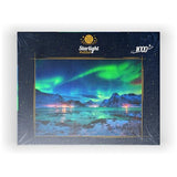 MyPuzzle Aurora Borealis Over Sea Coast, Lights at Night. Northern Lights On Lofoten Islands, Norway - Premium 1000 Piece Jigsaw Puzzle for Adults MyPuzzle.com